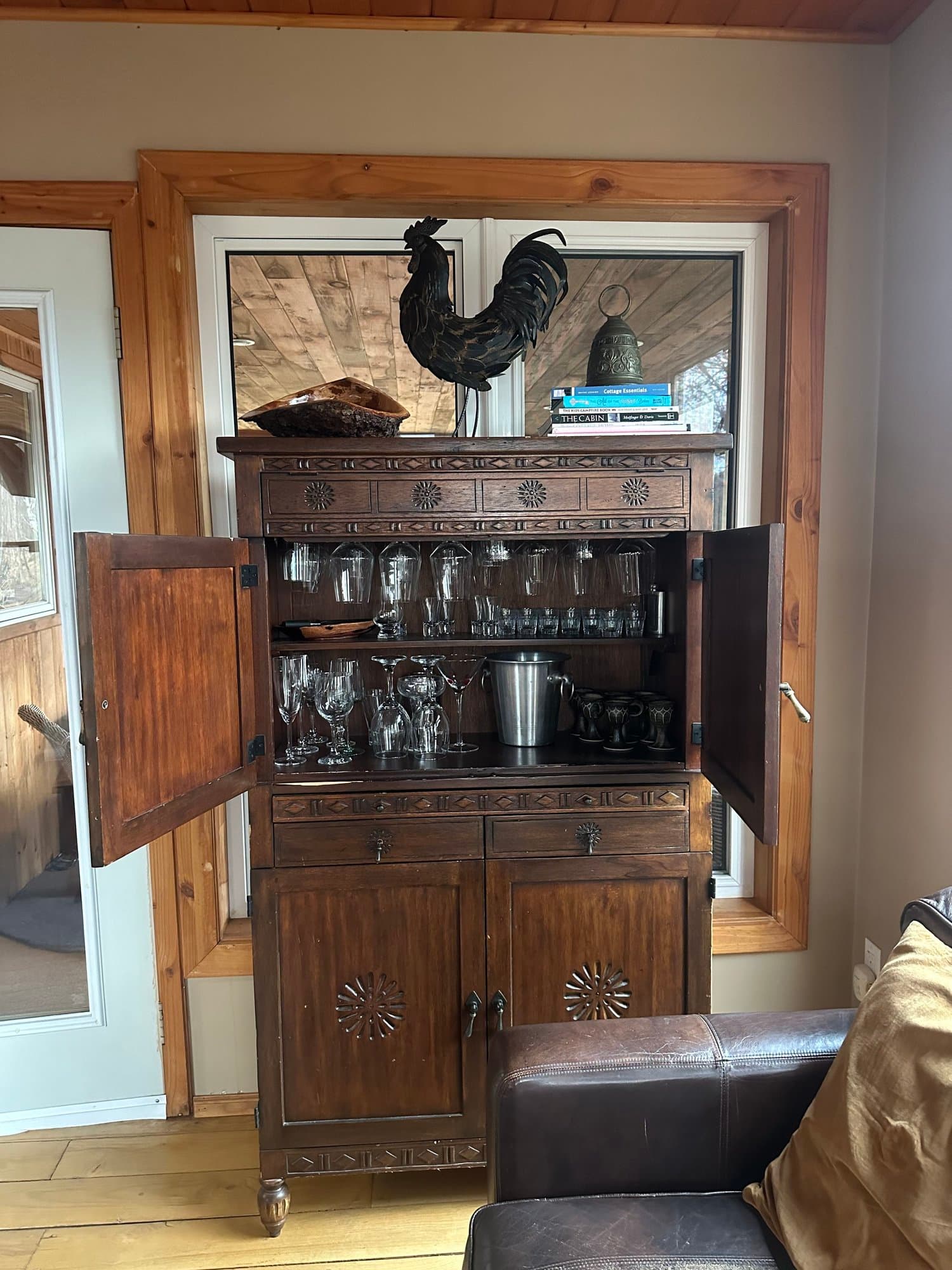 Antique cabinet in the living room