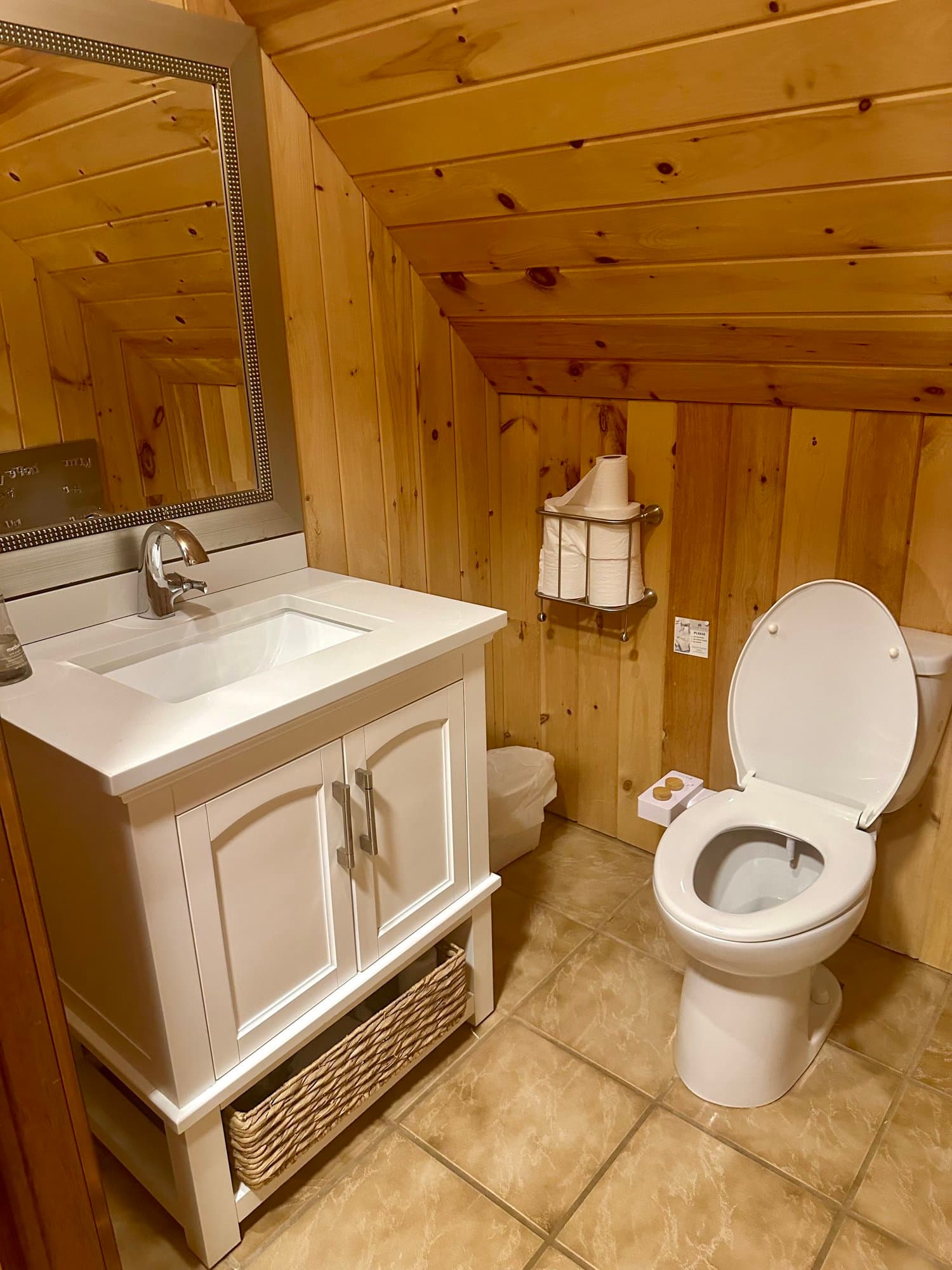 Powder room with vanity