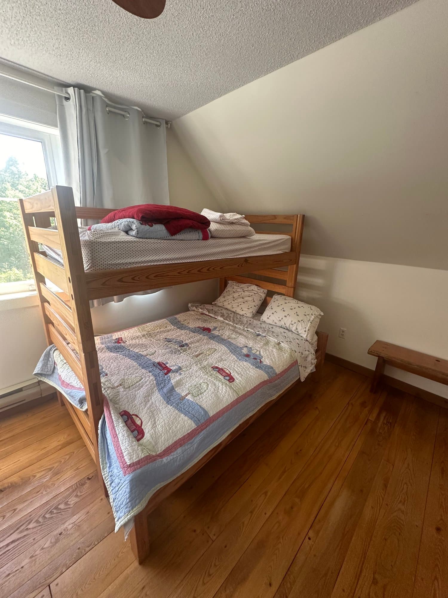 Bunk beds in a bright bedroom