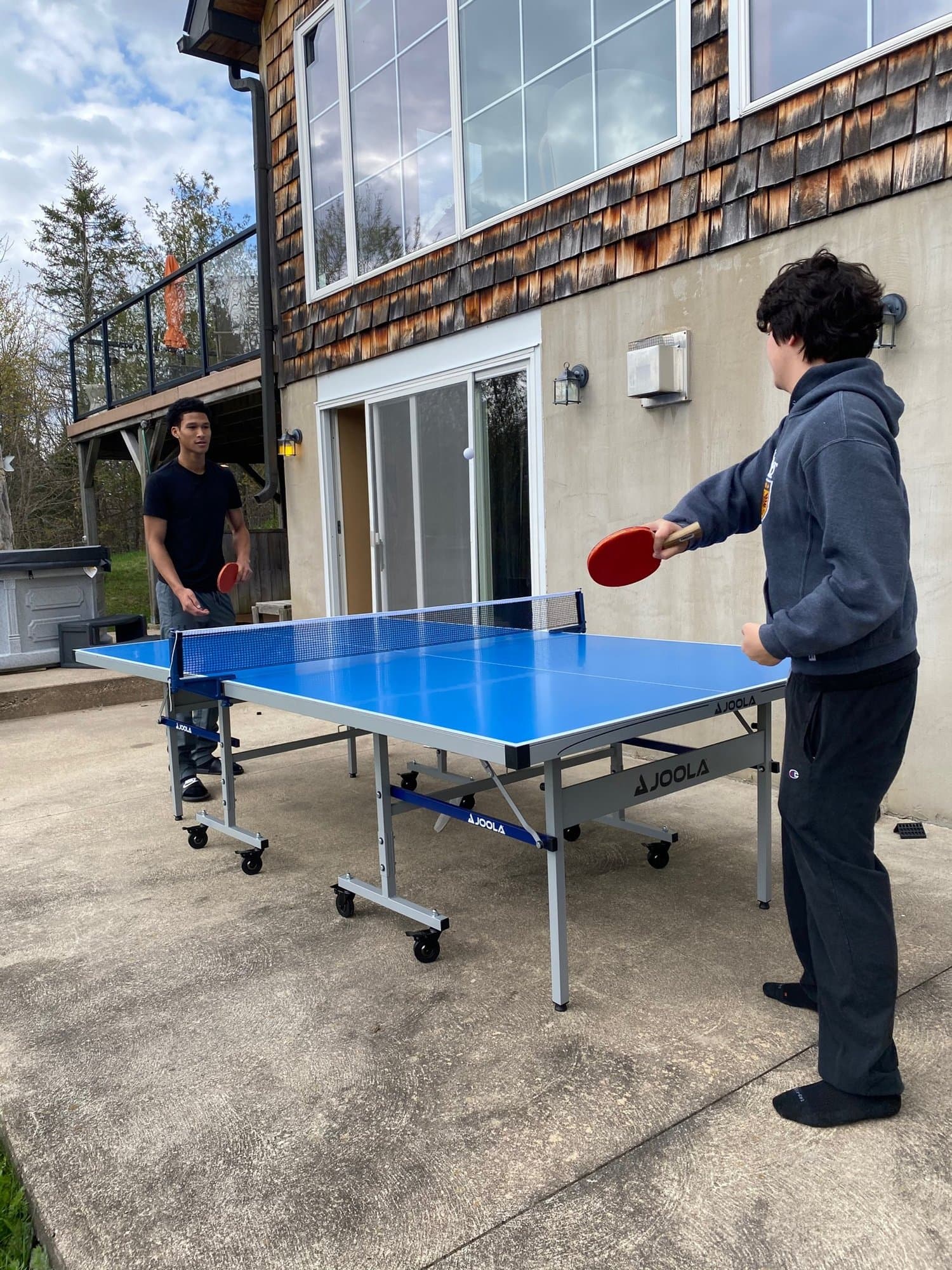 Ping pong on the patio