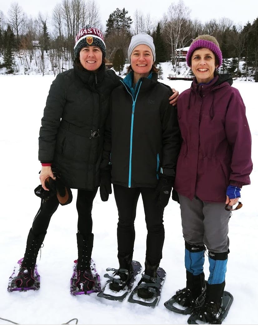 Snowshoers in the snow