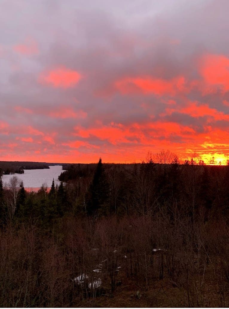 Sunset over the hills