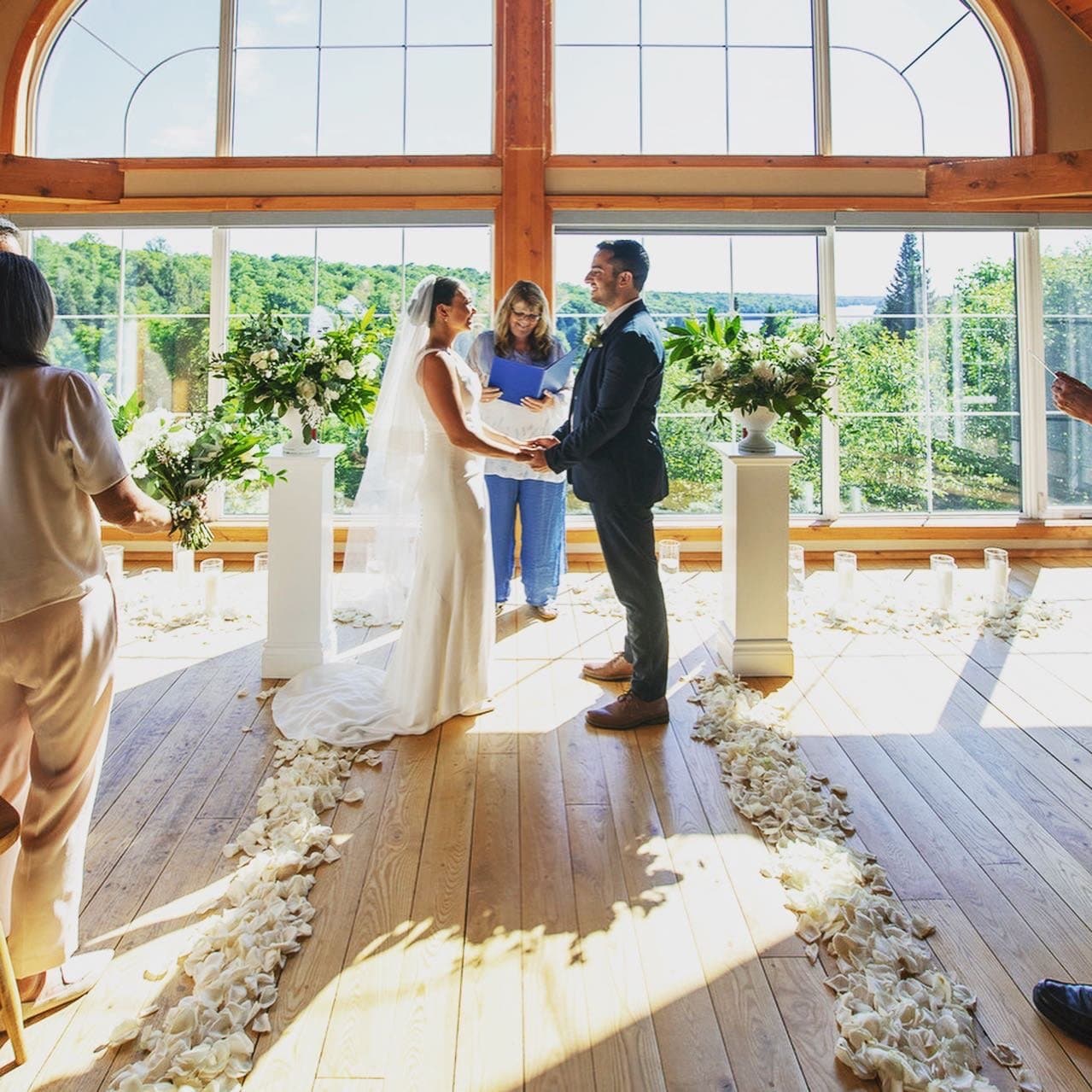 Wedding ceremony in the great room