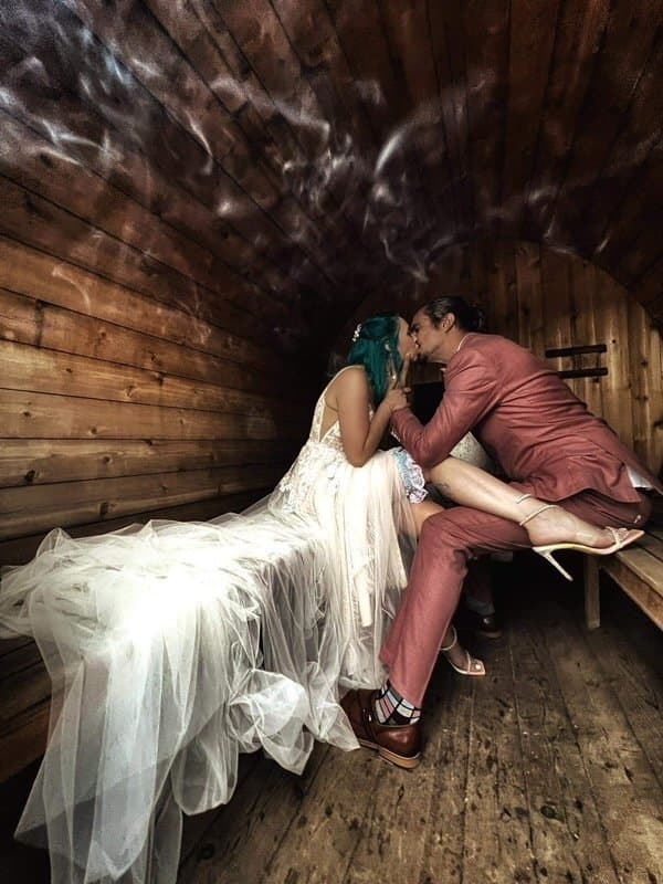 Couple inside the bunkie
