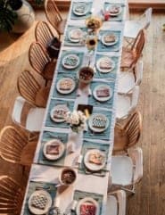 Reception table seen from above
